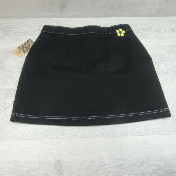 VANS Brighton Womens Denim Black Mini Skirt Size L - Picture 7 of 11